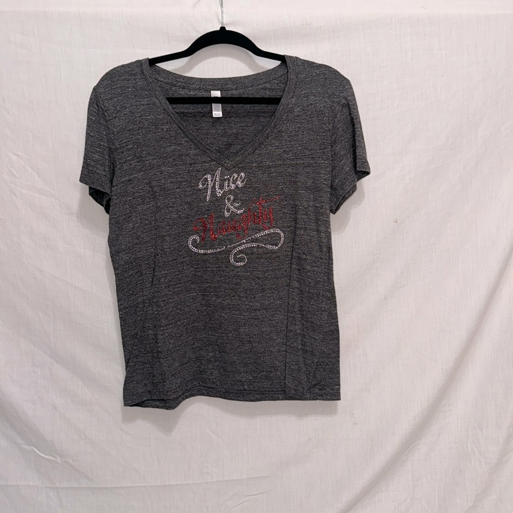 Grey Naughty and Nice Shirt
